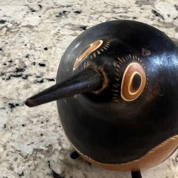 Bertha Medina Bird Gourd Peruvian Signed Hand Carved Folk Art Made in Peru - Picture 17 of 17